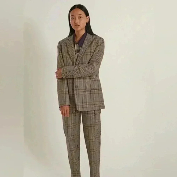 NWT | Thakoon Collective Plaid Preppy Fall Blazer Size 12 - Picture 2 of 8
